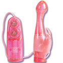 Dual Action Glitter Teaser: Dual stimulation sex toys deliver arousing vibrations to the G-Spot and clitoris.