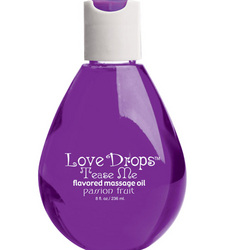 Love Drops: Use this massage lotion and massage oil for intimate moments and sex toy massagers.  