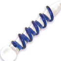Pleasure Swirl: This artistic glass dildo and dong works fabulously as a sex toy for penetration and for lover's foreplay.