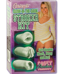 Glow-In-The-Dark Stroker Kit: Adult toys and masturbation strokers are exciting sex toys for men